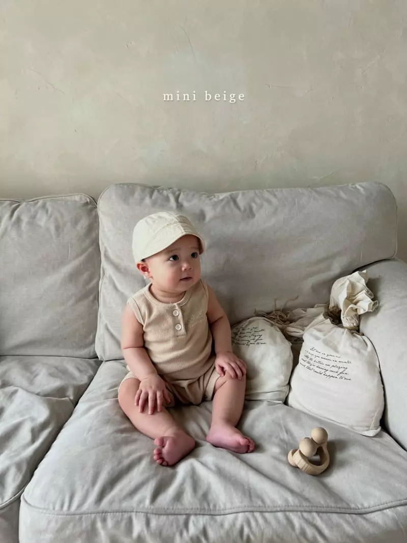 The Beige - Korean Baby Fashion - #babygirlfashion - Waffle Sleeveless Bodysuit - 6