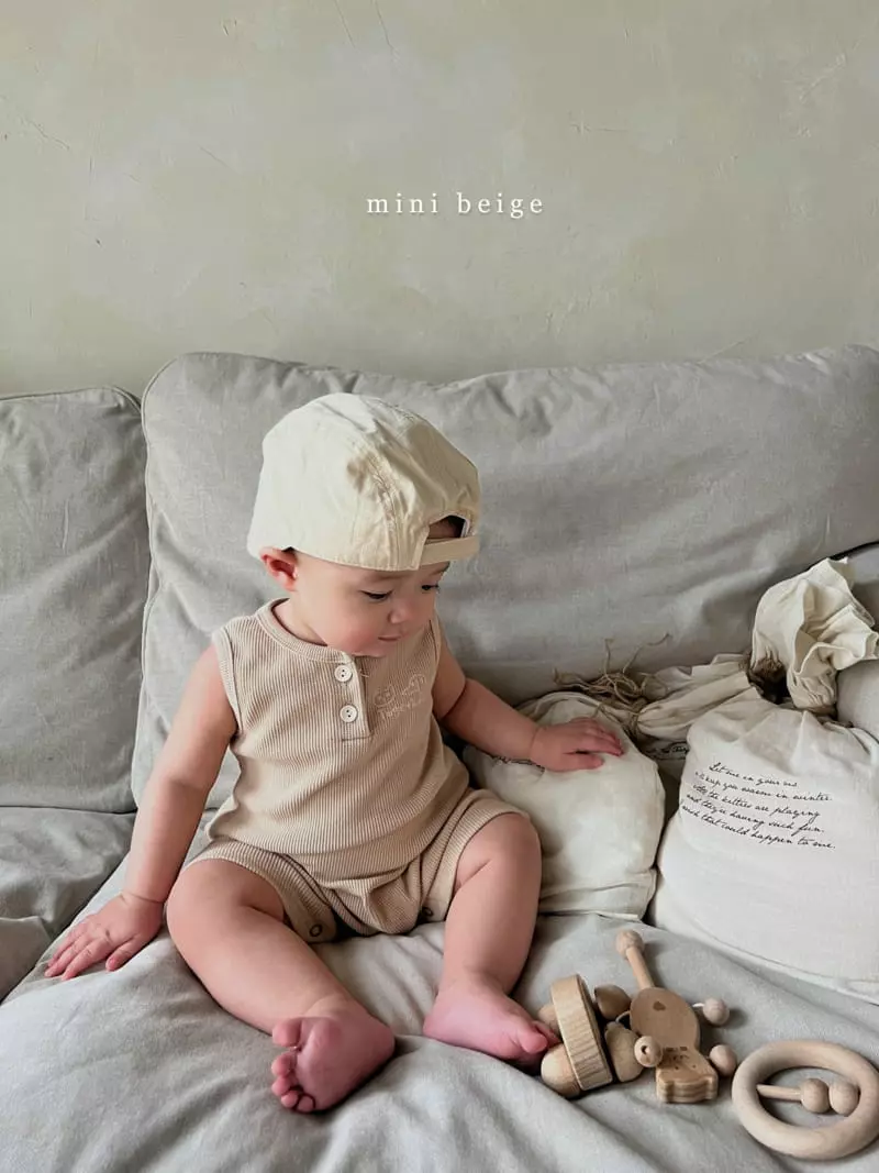 The Beige - Korean Baby Fashion - #babylifestyle - Waffle Sleeveless Bodysuit - 7