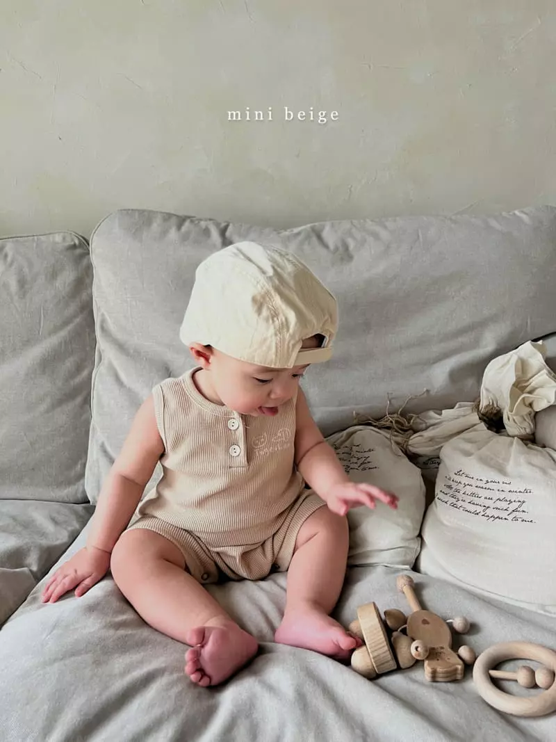 The Beige - Korean Baby Fashion - #babyoninstagram - Waffle Sleeveless Bodysuit - 8