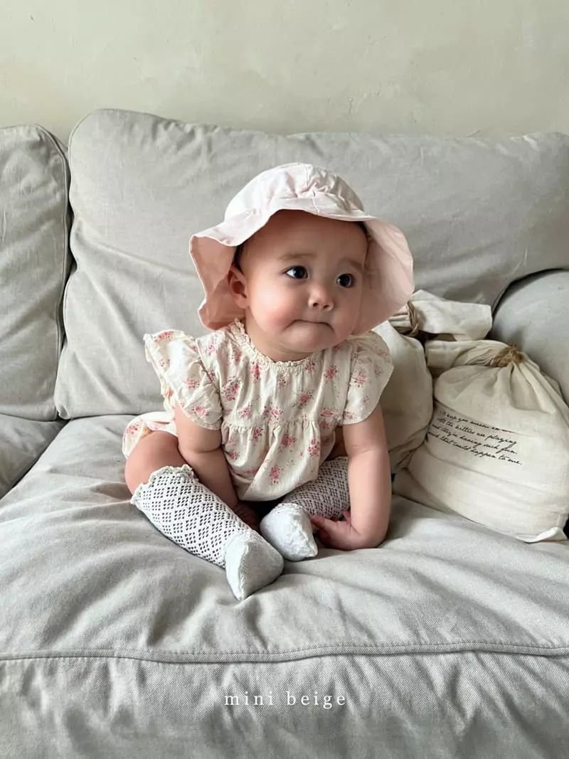 The Beige - Korean Baby Fashion - #babyoutfit - Flower Bodysuit - 12