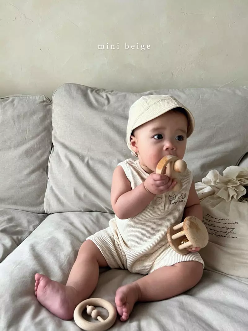 The Beige - Korean Baby Fashion - #babywear - Waffle Sleeveless Bodysuit - 12