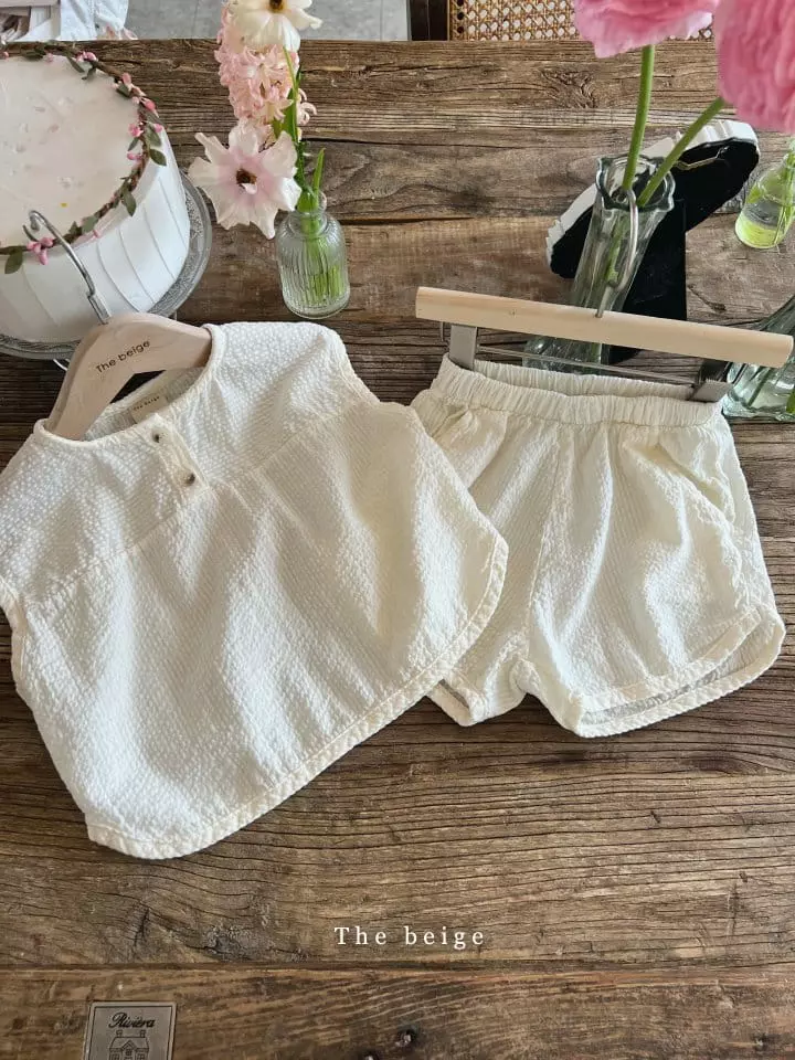 The Beige - Korean Children Fashion - #Kfashion4kids - Jijimi Top Bottom Set - 3