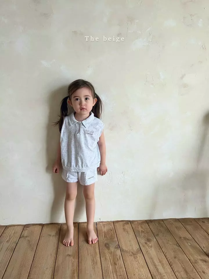 The Beige - Korean Children Fashion - #Kfashion4kids - Together Top Bottom Set - 2