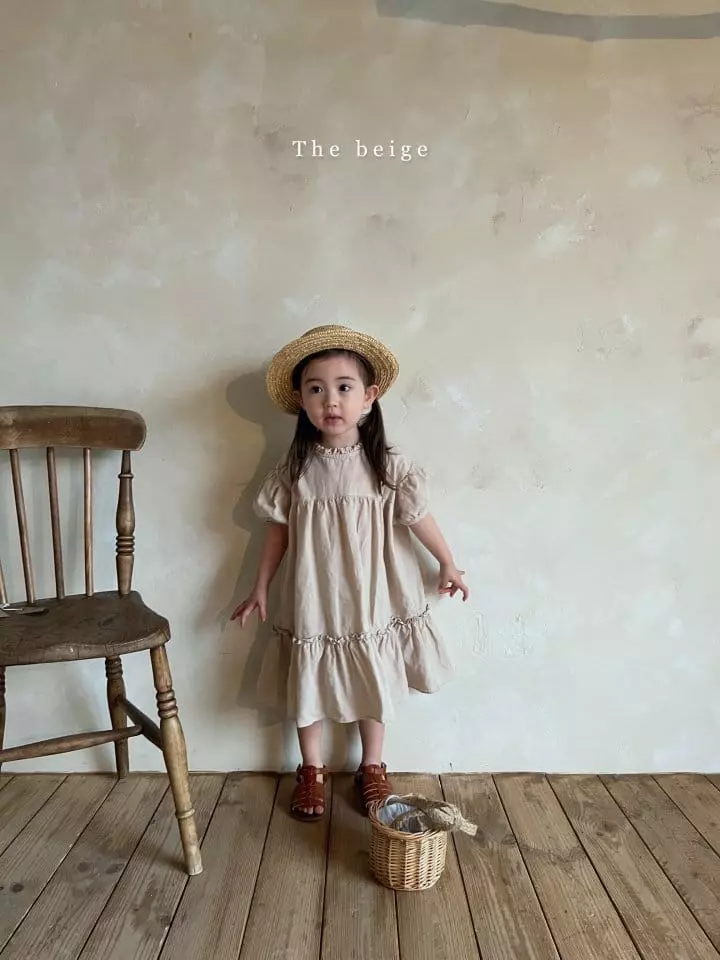 The Beige - Korean Children Fashion - #kidzfashiontrend - Puff Cancan One-piece - 4