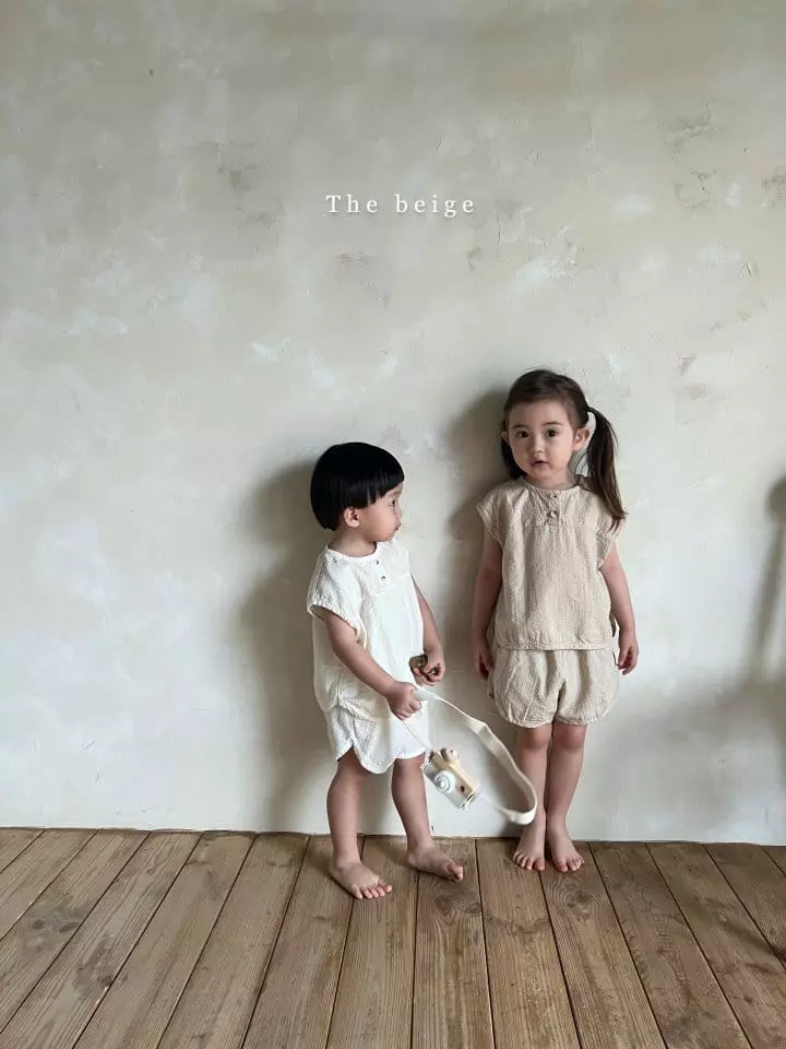 The Beige - Korean Children Fashion - #childofig - Jijimi Top Bottom Set - 11
