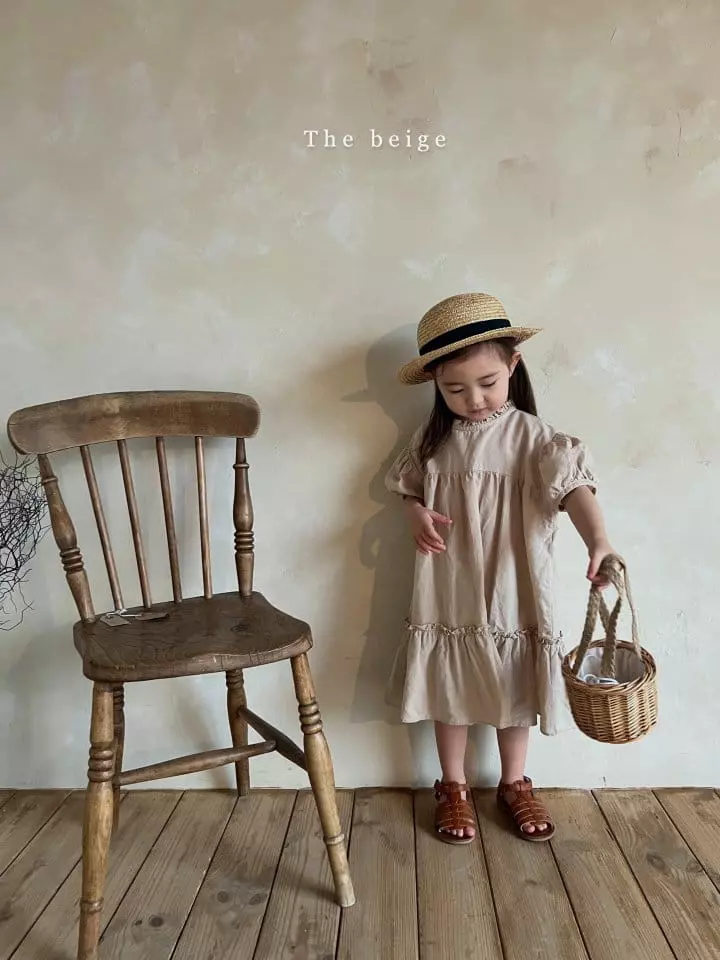 The Beige - Korean Children Fashion - #kidsstore - Puff Cancan One-piece - 2