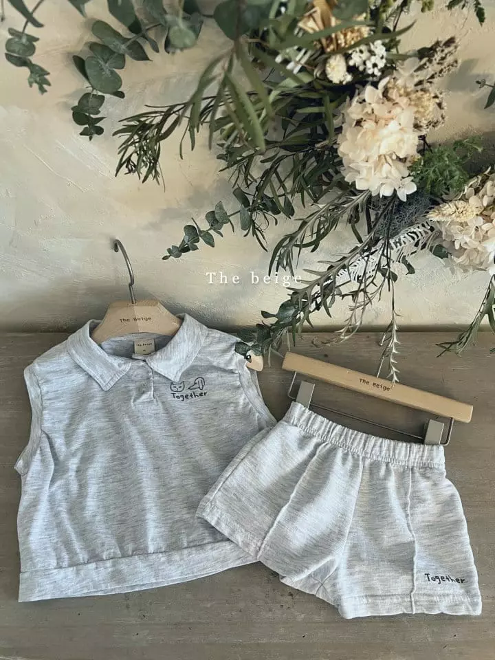 The Beige - Korean Children Fashion - #kidzfashiontrend - Together Top Bottom Set