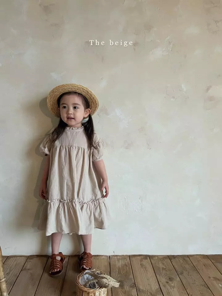 The Beige - Korean Children Fashion - #kidzfashiontrend - Puff Cancan One-piece - 3