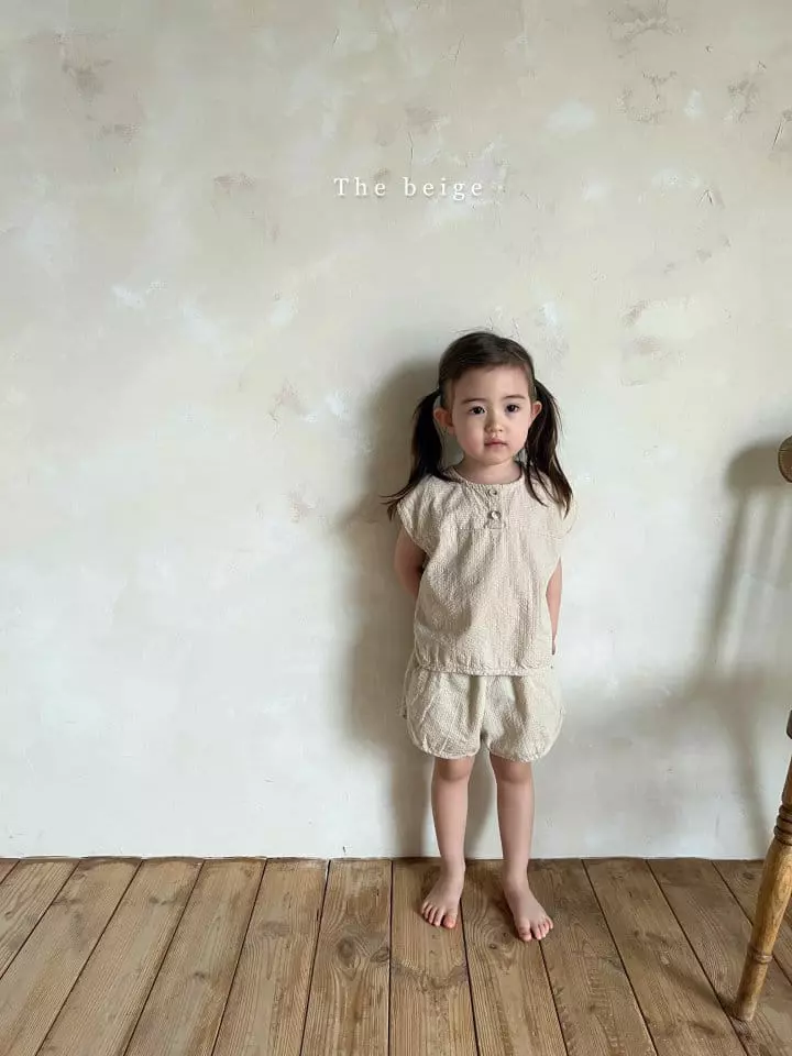 The Beige - Korean Children Fashion - #magicofchildhood - Jijimi Top Bottom Set - 5