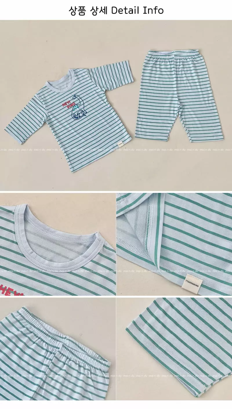 Ttasom - Korean Children Fashion - #childofig - Hey Dino Tencel Modal Capri Easywear - 8