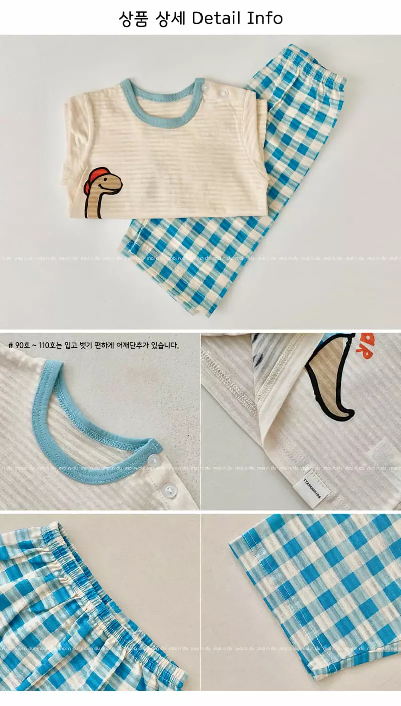 Ttasom - Korean Children Fashion - #childofig - Green Check Jacquard Capri Easywear - 8
