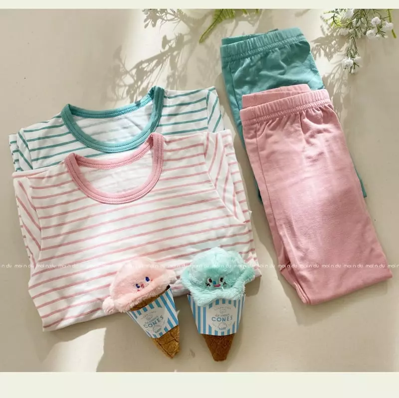 Ttasom - Korean Children Fashion - #designkidswear - Stripes Mint Tencel Modal Easywear - 4
