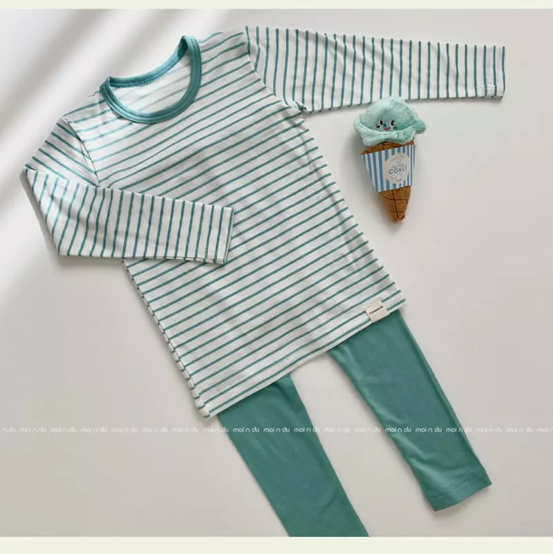 Ttasom - Korean Children Fashion - #kidsstore - Stripes Mint Tencel Modal Easywear - 7