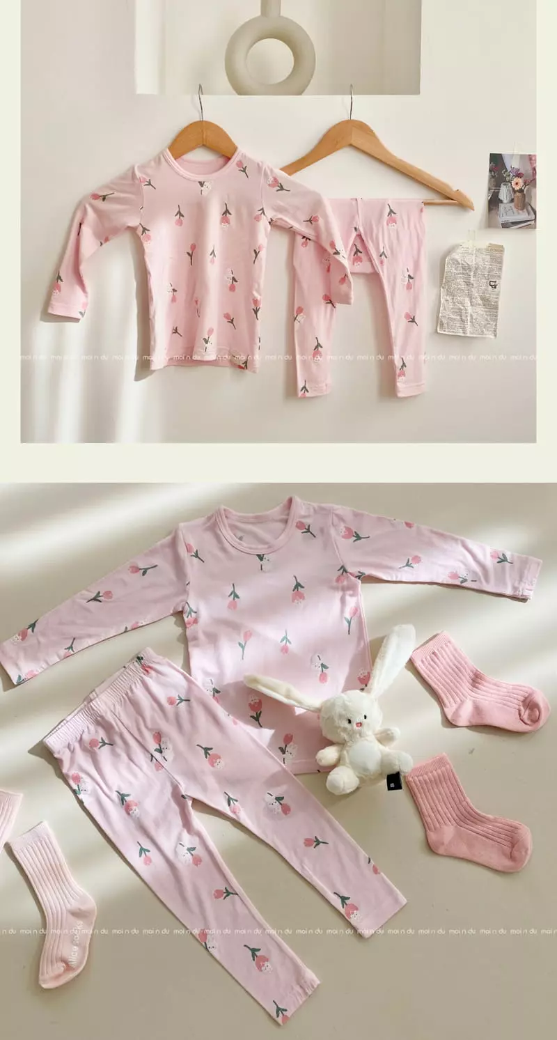 Ttasom - Korean Children Fashion - #kidzfashiontrend - Tulips Bunny Tencel Modal Easywear - 5