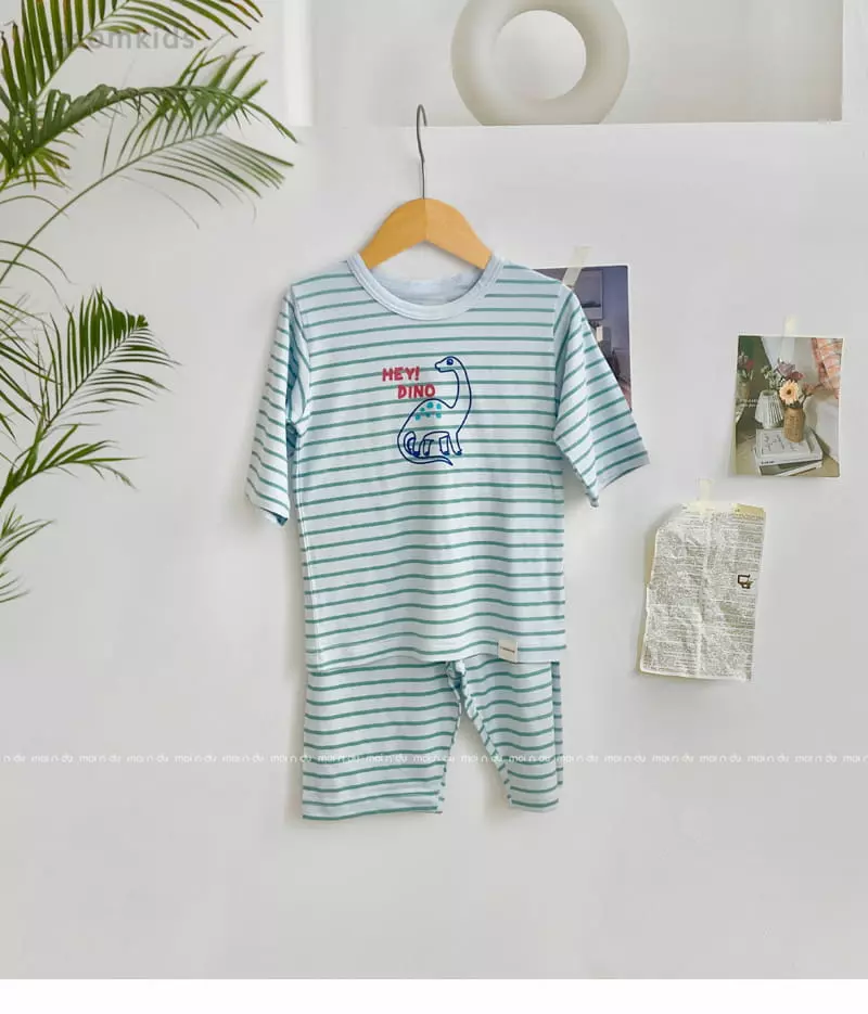 Ttasom - Korean Children Fashion - #magicofchildhood - Hey Dino Tencel Modal Capri Easywear - 2