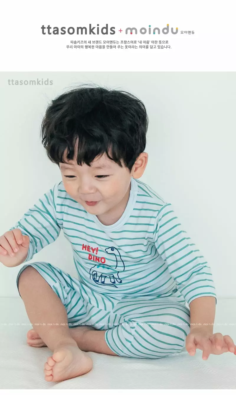 Ttasom - Korean Children Fashion - #minifashionista - Hey Dino Tencel Modal Capri Easywear - 4