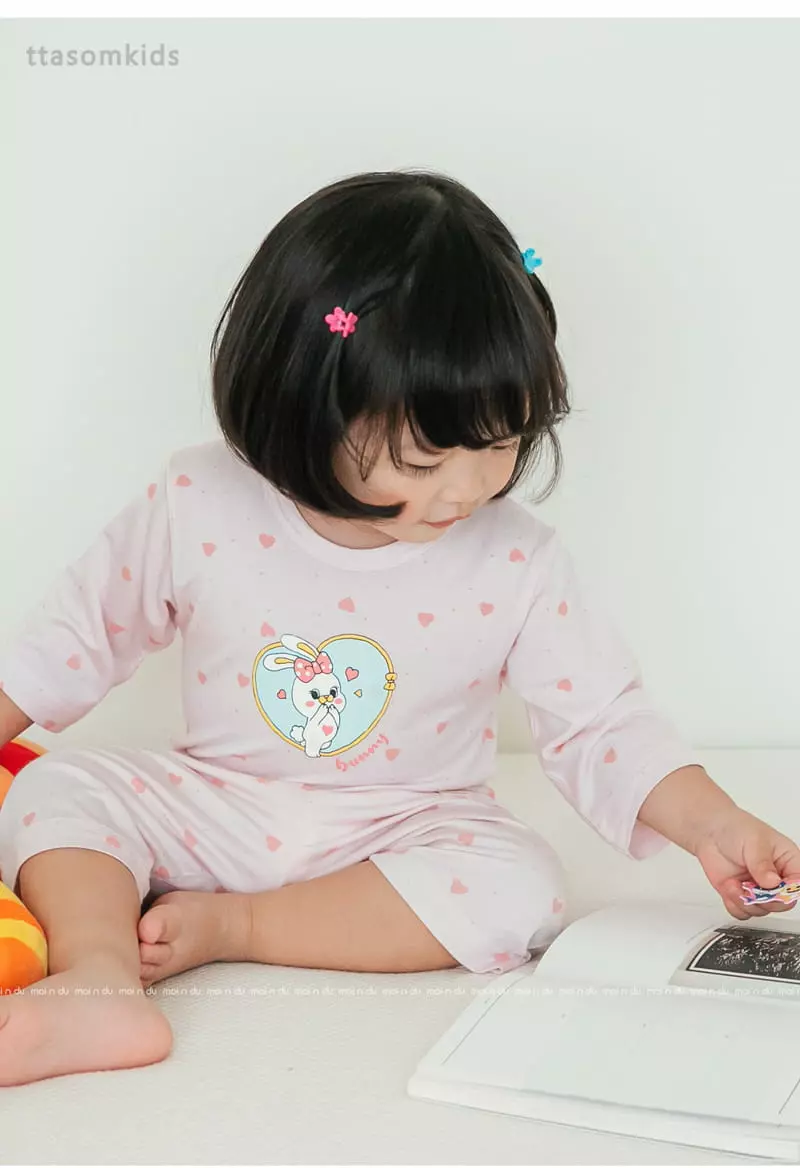 Ttasom - Korean Children Fashion - #stylishchildhood - Hear Barnie Tencel Modal Capri Easywear - 6