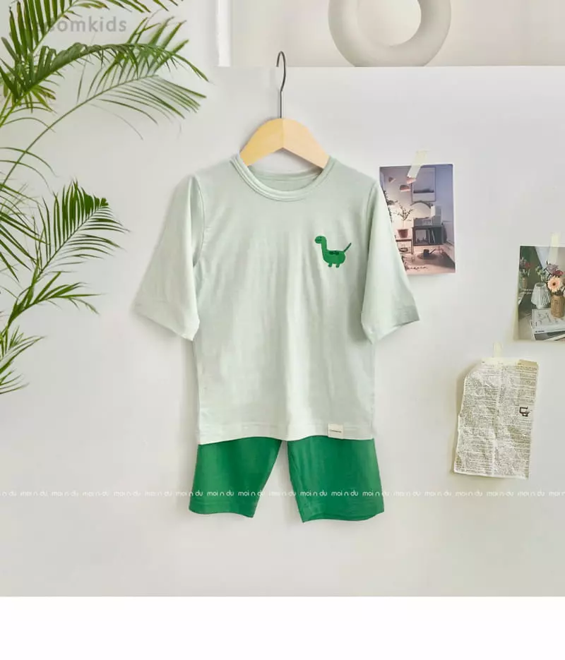Ttasom - Korean Children Fashion - #stylishchildhood - Dino Balloon Tencel Modal Capri Easywear - 2