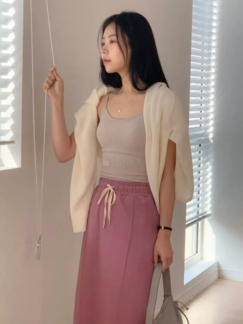 Urbanemood - Korean Women Fashion - #vintagekidsstyle - Rib Cap Sleeveless - 4