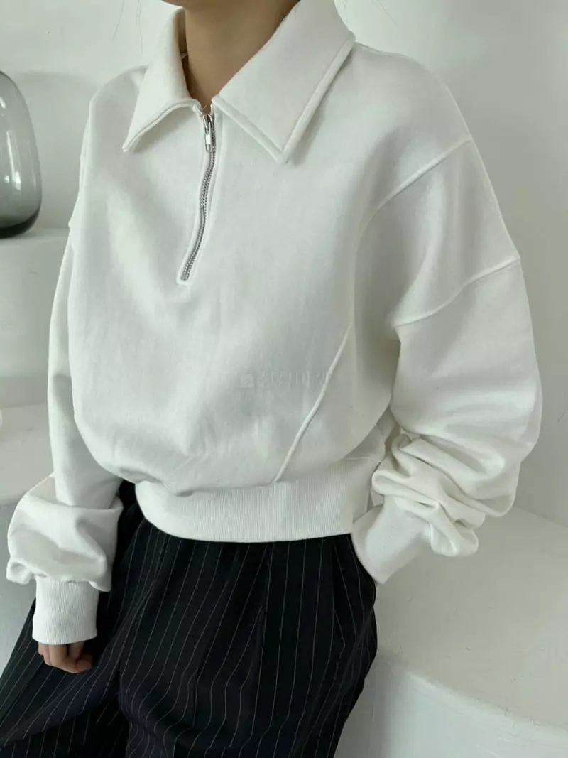 Urbanemood - Korean Women Fashion - #restrostyle - Pug Zip-up Sweatshirt - 4