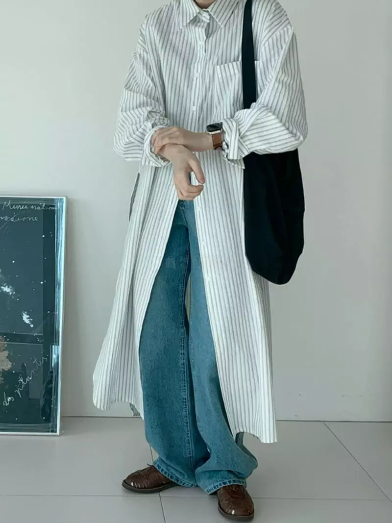 Urbanemood - Korean Women Fashion - #thatsdarling - Rech Long Shirt - 2