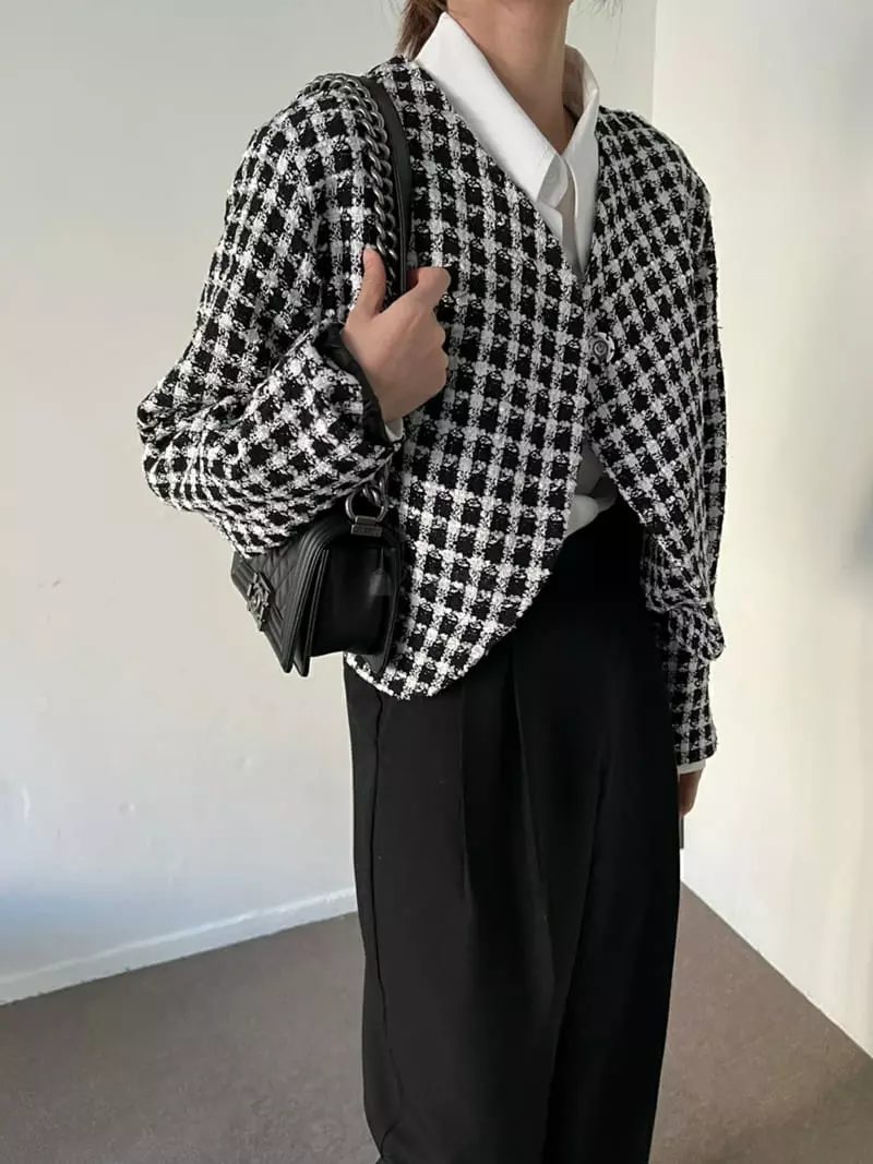 Urbanemood - Korean Women Fashion - #womensfashion - Maroom Twid Jacket - 3