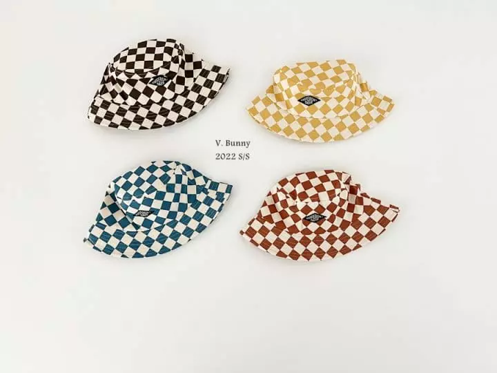 V Bunny - Korean Children Fashion - #prettylittlegirls - Check Bucket Hat - 3
