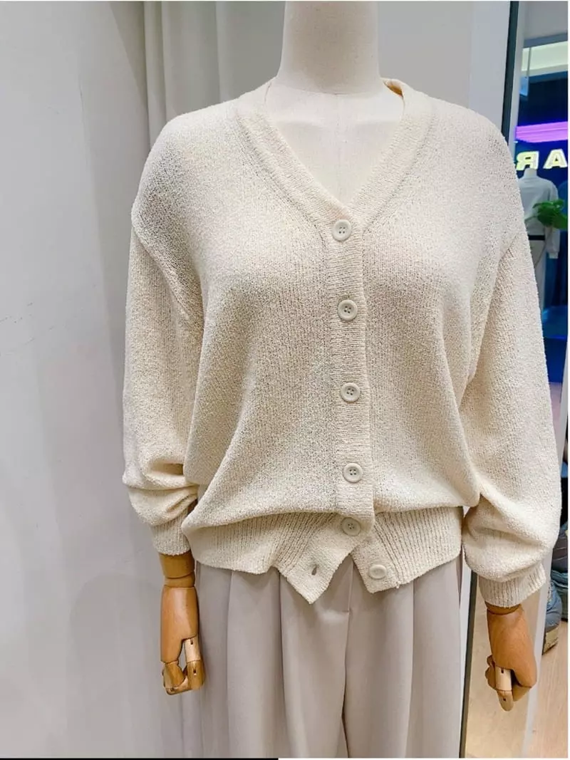 Very - Korean Women Fashion - #momslook - Pog V Neck Cardigan - 6