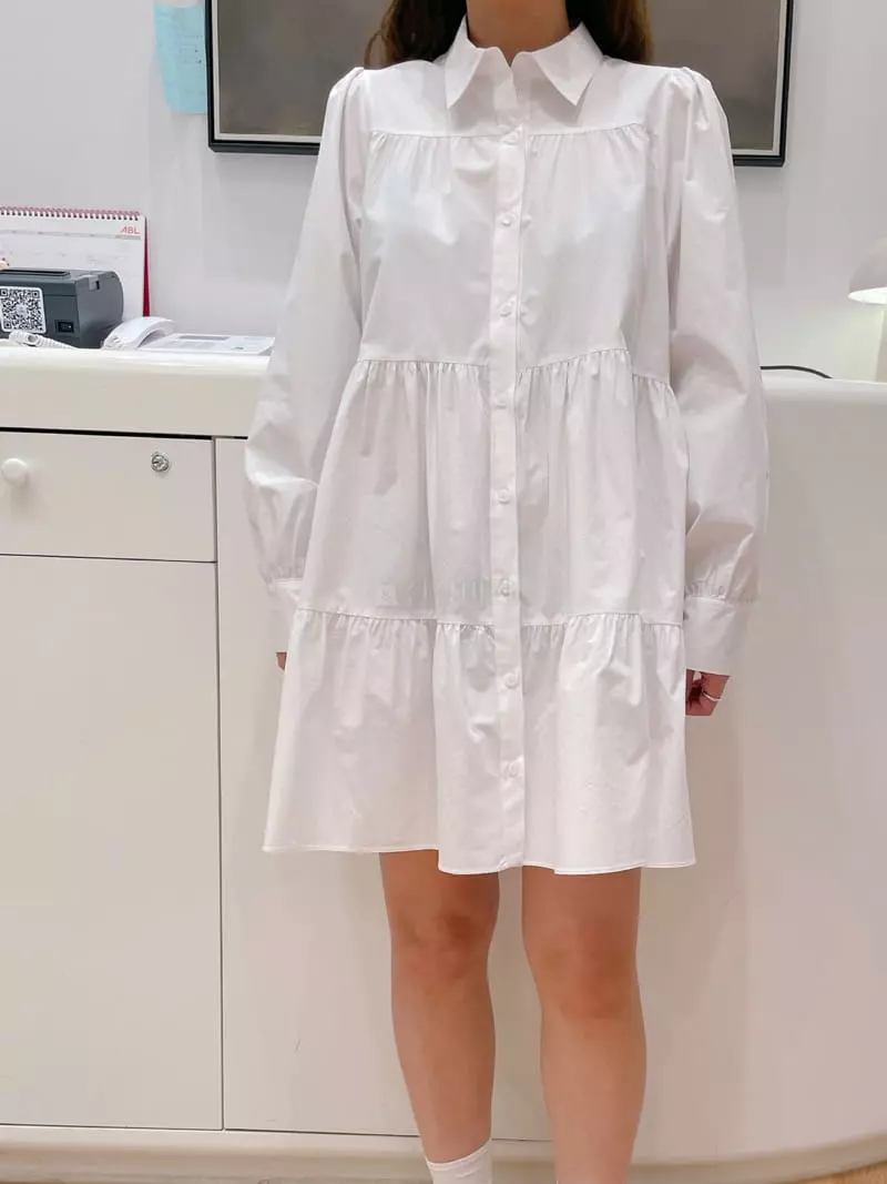 Very - Korean Women Fashion - #momslook - Collar Cancan One-piece - 7