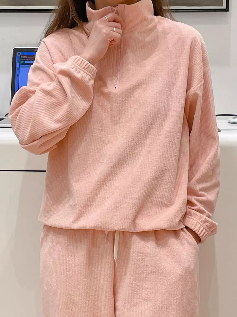 Very - Korean Women Fashion - #momslook - Teddy Half Jumper - 3