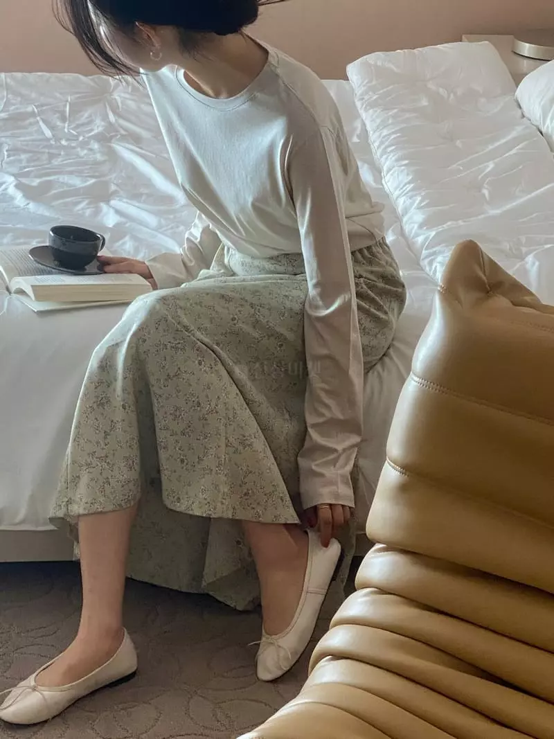 Very - Korean Women Fashion - #shopsmall - Tencel Round Long Sleeves Tee - 7