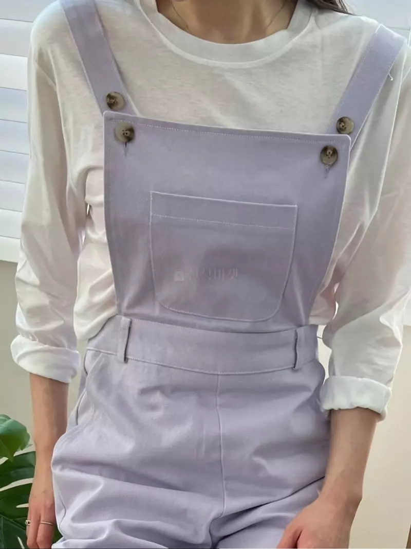 Very - Korean Women Fashion - #vintagekidsstyle - Tencel Round Long Sleeves Tee - 3