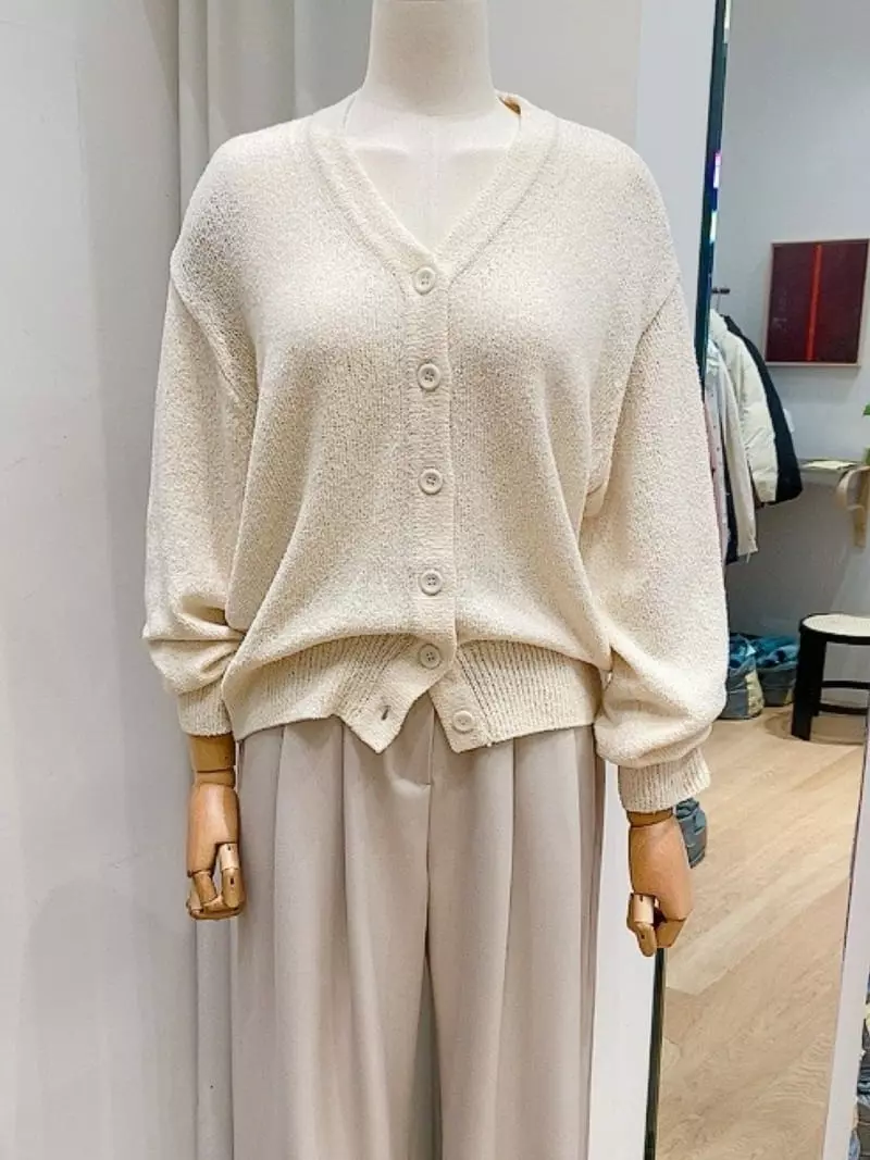 Very - Korean Women Fashion - #womensfashion - Pog V Neck Cardigan - 5