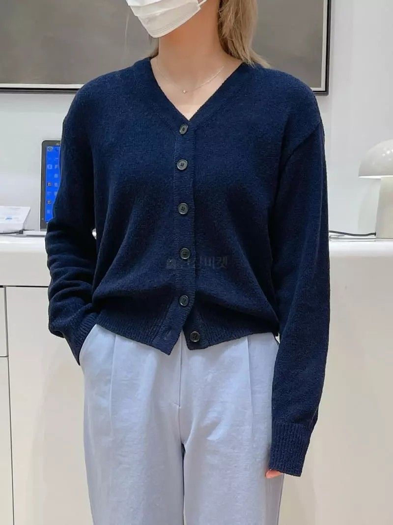Very - Korean Women Fashion - #womensfashion - Pog V Neck Cardigan - 7