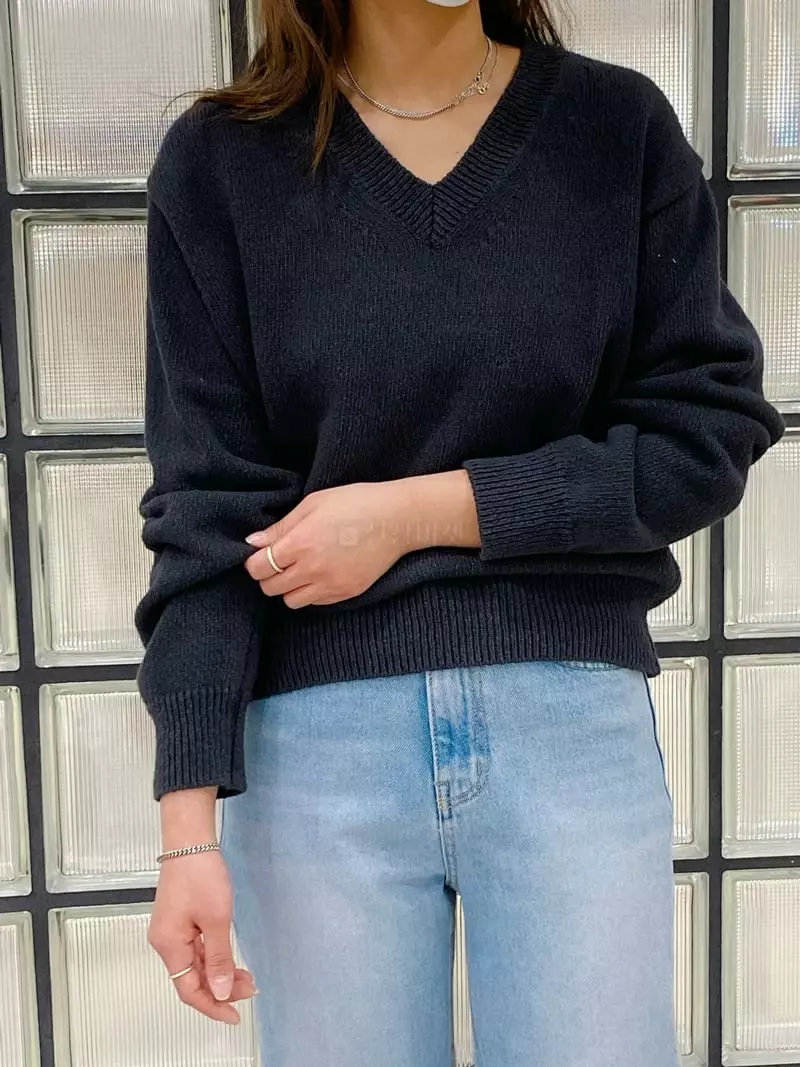Very - Korean Women Fashion - #womensfashion - Fran V Neck Knit - 2