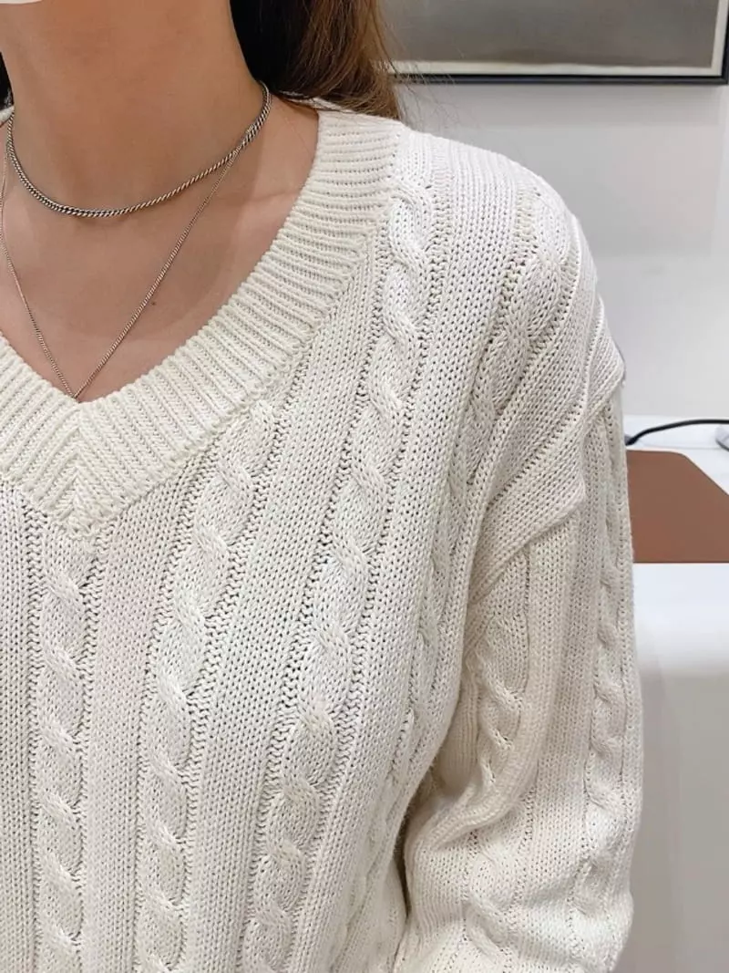 Very - Korean Women Fashion - #womensfashion - Sden Twist Knit - 6