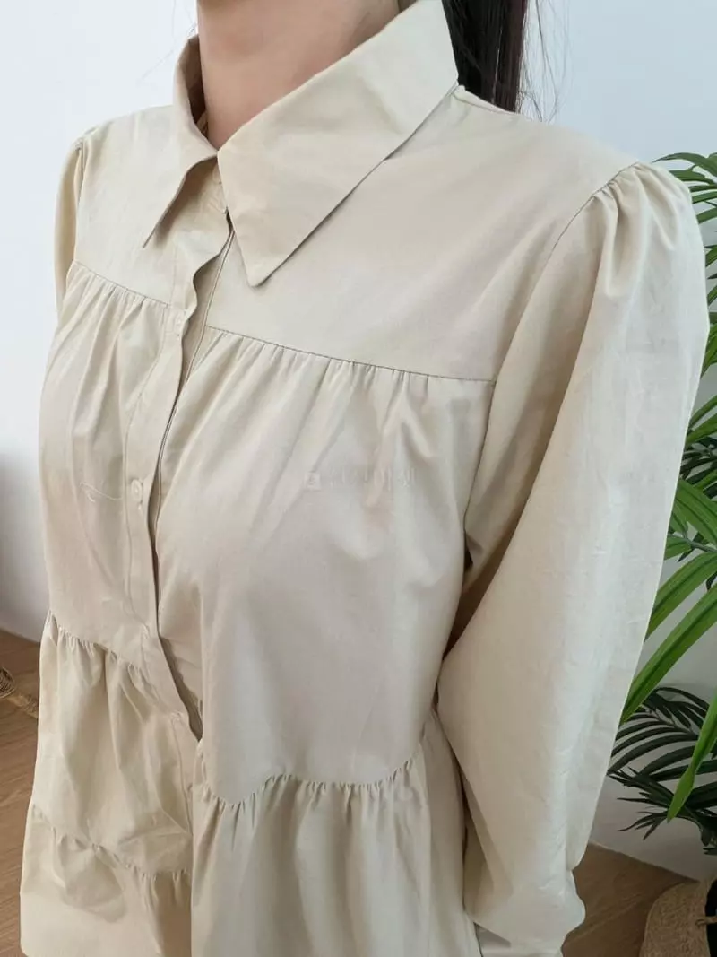 Very - Korean Women Fashion - #womensfashion - Collar Cancan One-piece - 2