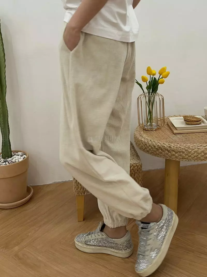 Very - Korean Women Fashion - #womensfashion - Teddy Jogger Pants - 3