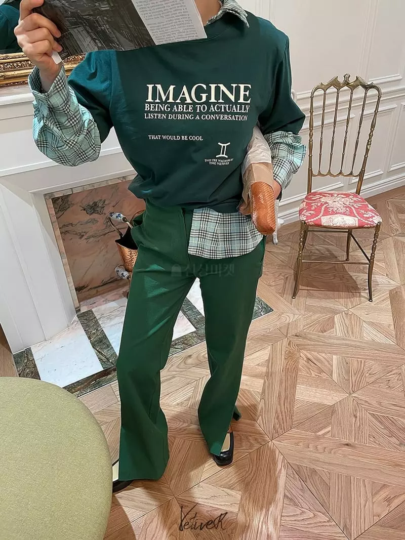 Vetiver - Korean Women Fashion - #womensfashion - Imagine Tee - 3