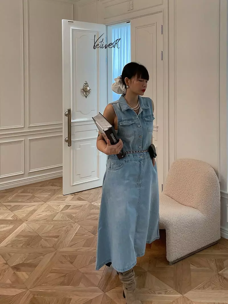 Vetiver - Korean Women Fashion - #womensfashion - MM Denim One-piece - 3