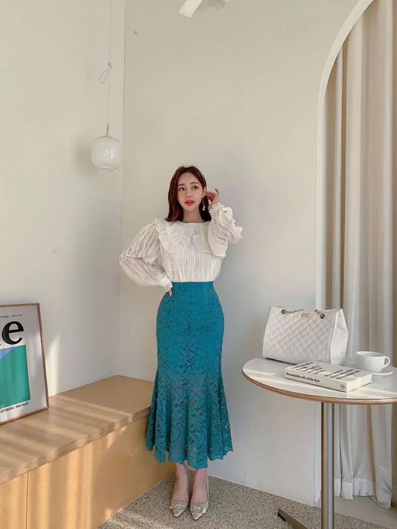 Vincent - Korean Women Fashion - #momslook - Waffle Blouse - 2