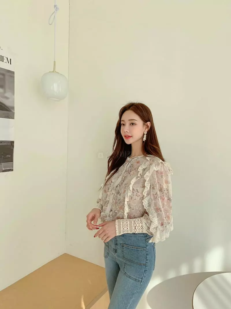 Vincent - Korean Women Fashion - #momslook - Rose Blouse - 3