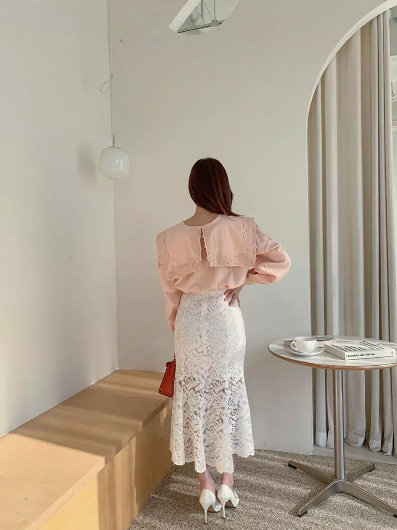 Vincent - Korean Women Fashion - #momslook - Big Collar Blouse - 3