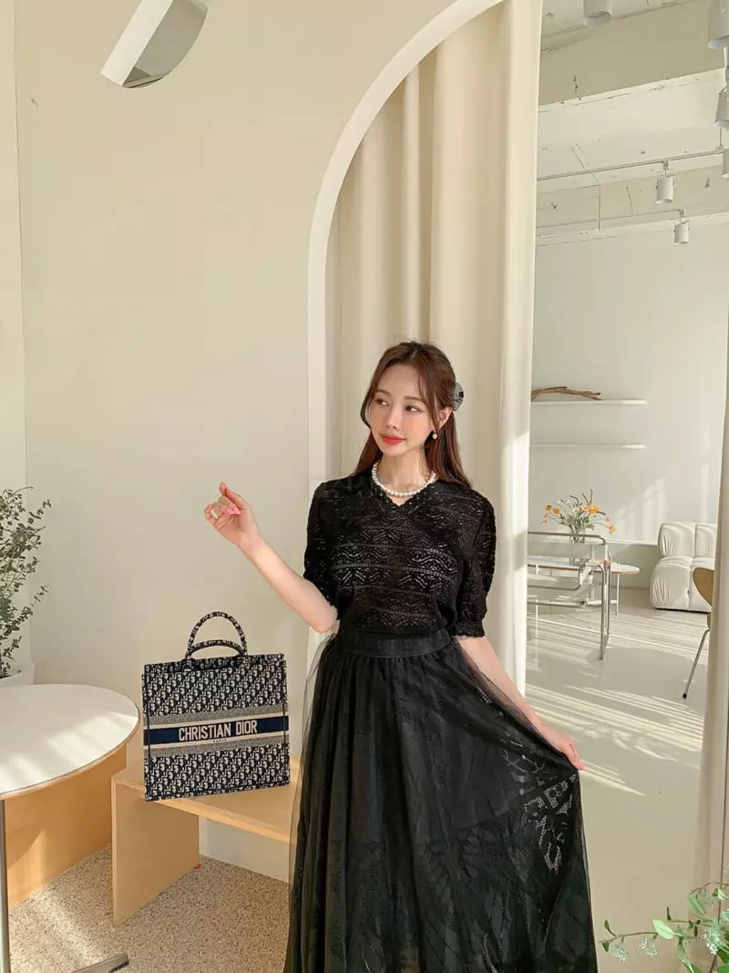 Vincent - Korean Women Fashion - #momslook - Lace Tee - 2