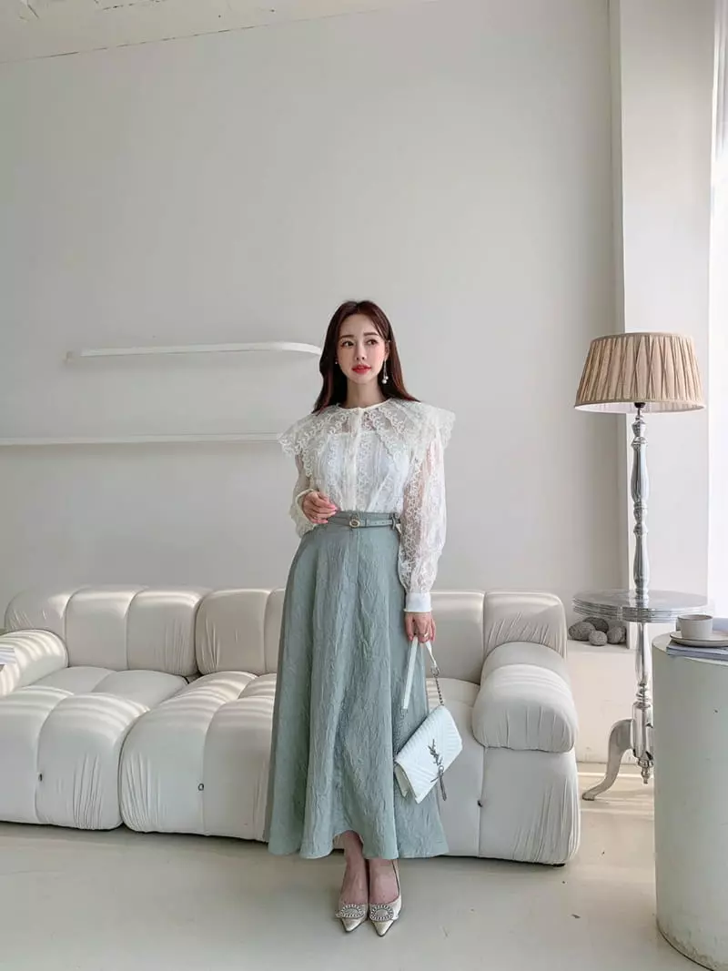 Vincent - Korean Women Fashion - #momslook - Wave Skirt