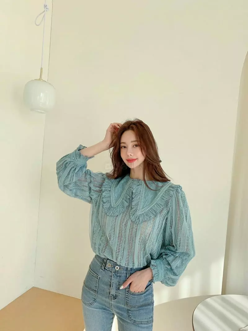 Vincent - Korean Women Fashion - #thelittlethings - Waffle Blouse
