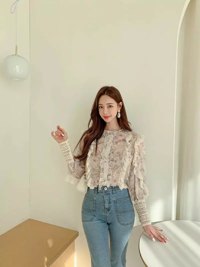 Vincent - Korean Women Fashion - #womensfashion - Rose Blouse - 2