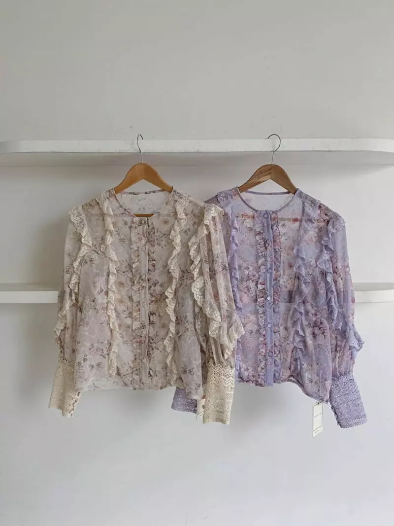 Vincent - Korean Women Fashion - #momslook - Rose Blouse - 4