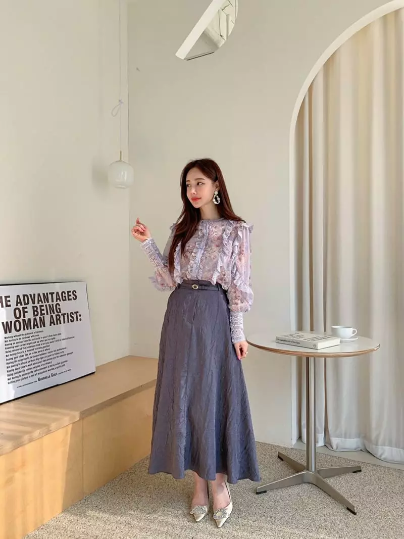 Vincent - Korean Women Fashion - #womensfashion - Wave Skirt - 2