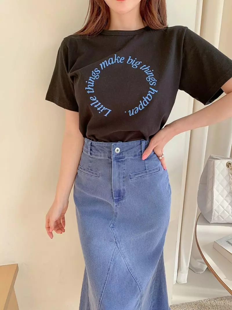 Vincent - Korean Women Fashion - #womensfashion - Happy Tee - 3